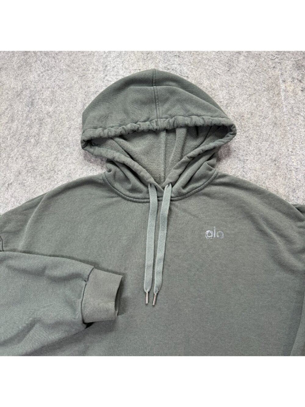 ALO Yoga Olive Green Pullover Hoodie